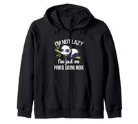 Cute Kawaii Kids Womens Napping Not Lazy Power Saving Panda Felpa con Cappuccio