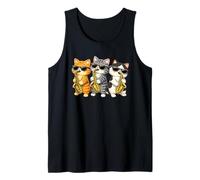 Cute Kawaii Kitten Saxophone Trio Music Lovers Canotta