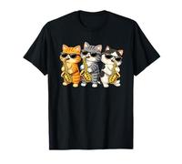 Cute Kawaii Kitten Saxophone Trio Music Lovers Maglietta