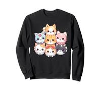 Cute Kawaii Kittens Pile Chibi Anime Multiple Cat Lover Felpa