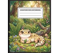 Cute Kawaii Leopard Gecko Composition Notebook: Lined Wide Ruled for School & Writing: Adorable Gecko Lover Gift | 7.5" x 9.25" Composition Book for Notes, Journaling & Everyday Use