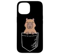 Cute Kawaii Meme Lover Kids Pocket Capybara Cartoon Custodia per iPhone 15