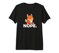 Cute Kawaii Mens Womens & Kids Nope Red Fox Lover Maglietta Premium