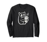 Cute Kawaii Monster Coffee Lover Latte Espresso Maglia a Manica