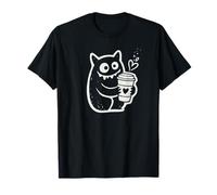 Cute Kawaii Monster Coffee Lover Latte Espresso Maglietta