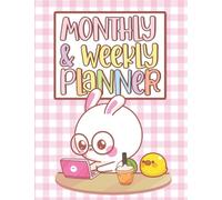 Cute Kawaii Monthly and Weekly Planner: Kawaii Animals and Bubble Tea Aesthetic Monthly & Weekly Planner, Pastel Colored Interior Notebook Undated ... and Boba Tea Drinks - Extra Notes Pages