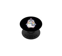Cute Kawaii Penguin Rainbow Beanie Scarf Winter PopSockets PopGrip Adesivo
