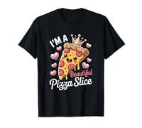 Cute Kawaii Pizza Slice Food Lover Cartoon Graphic kawaii Maglietta