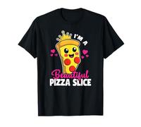 Cute Kawaii Pizza Slice Food Lover Cartoon Graphic kawaii Maglietta