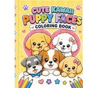 Cute Kawaii Puppy Faces Coloring Book