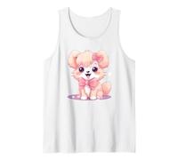 Cute Kawaii Puppy Pink Bows Dog Lover Adorable Pet Canotta