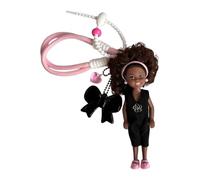 Cute Keychain Pendant, Fashion Backpack Charm, Adorable Black Girl Design, Decorative Bag Accessory, for Women Kid Boys Girls Teens Adults Wife Girlfriend Indoor Outdoor Traveling School Leisure