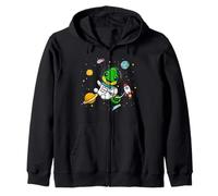 Cute Kids Space Reptile Chameleon Lover Felpa con Cappuccio