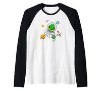 Cute Kids Space Reptile Chameleon Lover Maglia con Maniche Raglan