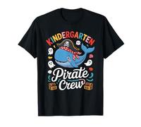 Cute Kindergarten Pirate Crew Whale Adventure Kids Apparel Maglietta