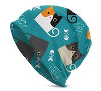 Cute Kitten Cat Face Beanie Cappello Chemio Cappello Cancro Copric Cappelli Lavorati A Maglia Largo Sciarpa Slouchy cap per Adulti Donna Uomo