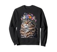Cute Kitten Cat Flower Floral Garden Felpa