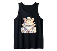 Cute Kitten Grandpa Gnome For Women And Girls Kawaii Cat Canotta