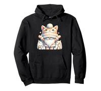 Cute Kitten Grandpa Gnome For Women And Girls Kawaii Cat Felpa con Cappuccio
