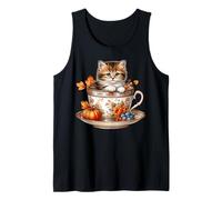 Cute Kitten Kawaii Cats Fall Coffee Mug Autumn Thanksgiving Canotta