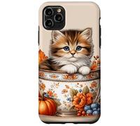 Cute Kitten Kawaii Cats Fall Coffee Mug Autumn Thanksgiving Custodia per iPhone 11 Pro Max