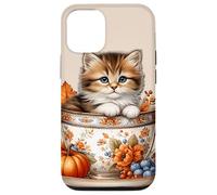 Cute Kitten Kawaii Cats Fall Coffee Mug Autumn Thanksgiving Custodia per iPhone 12/12 Pro