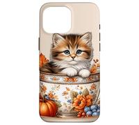 Cute Kitten Kawaii Cats Fall Coffee Mug Autumn Thanksgiving Custodia per iPhone 16 Pro Max