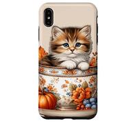 Cute Kitten Kawaii Cats Fall Coffee Mug Autumn Thanksgiving Custodia per iPhone XS Max