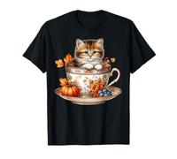 Cute Kitten Kawaii Cats Fall Coffee Mug Autumn Thanksgiving Maglietta