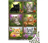 Cute Kittens Garden Compilation Puzzle Impossible 1000 Pezzi Decorazione Per La Casa. Rilassamento E Intelligence Per Adulti E Ragazzi Da 14 Anni 38x26cm/1000pcs