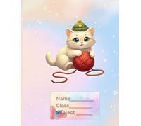Cute Kitty 200-Page Ruled Notebook | Fun Games & Aesthetic Pastel Cover: Aesthetic Pastel Cat-Themed Writing Book for Kids, Teens & Cat Lovers