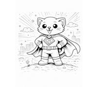 Cute Kitty Adventure Coloring Book: A Fun Coloring Adventure for Kids