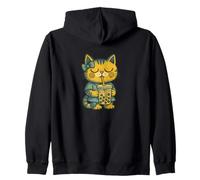 Cute Kitty Cat Godendo Boba Bubble Tea Opere Felpa con Cappuccio