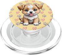 Cute Kitty Cat Paw Print with Hearts Pet Lover PopSockets PopGrip per MagSafe
