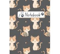 Cute Kitty Purr-fect Notebook: A4 Hard Cover, Ruled & Margin