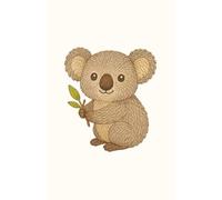 Cute Koala: A charming daily planner featuring an adorable embroidered koala, ideal for cozy planning
