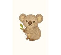 Cute Koala: A charming daily planner featuring an adorable embroidered koala, ideal for cozy planning