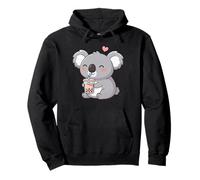 Cute Koala Bubble Tea Kawaii Anime Koala Lover Girls Felpa con Cappuccio