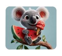 Cute Koala in Tree Ice Cream Watermelon (1) Design Tappetini Mouse Portatile Tappetino per Mouse Soffice Mousemat per Laptop Casa Ufficio 25X30Cm