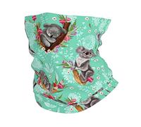 Cute Koalas Flower Leaves Green Durevole Cerchietto per Capelli Elastico Sciarpa al Collo Passamontagna per Pesca Ciclismo Outdoor