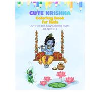 Cute Krishna Coloring Book for Kids: 20+ Fun and Easy Coloring Pages for Ages 3-8