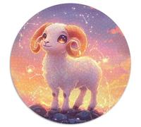 Cute Lamb 1000 Pezzi Di Puzzle Rotondo Creativo Jigsaw Regali Antistress Per Adulti E Bambini 1000pcs (67.5x67.5cm)