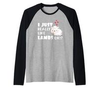 Cute Lamb Gift I Just Really Like Lambs Ok? Maglia con Maniche Raglan