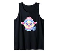 Cute Lamb Inverno Ritratto Lover Graphic Rosa Sciarpa Adorabile Canotta