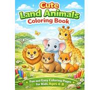 Cute Land Animals Coloring Book