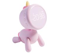 Cute LED Unicorn Alarm Clock with Night Light 3 Ringtones Unicorn Wake Up Light