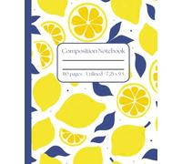Cute Lemon Cover Aesthetic Unlined Composition Notebook: 7.5” x 9.25” for Drawing, Writing & Creativity: Brighten your day with this adorable ... note-taking, or creative expression