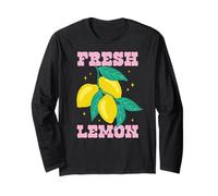 Cute Lemon Fresh Fruits Summer Lemons Lemonade Maglia a Manica