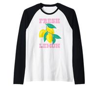Cute Lemon Fresh Fruits Summer Lemons Lemonade Maglia con Maniche Raglan
