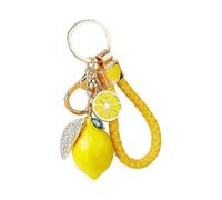 Cute Lemon Keychain Little Lemon Crystal Rhinestone Key Chain